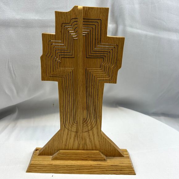 CROSS Wood Multi-layer one cut 1 piece 8 layers hand made unique rare - Picture 7 of 10